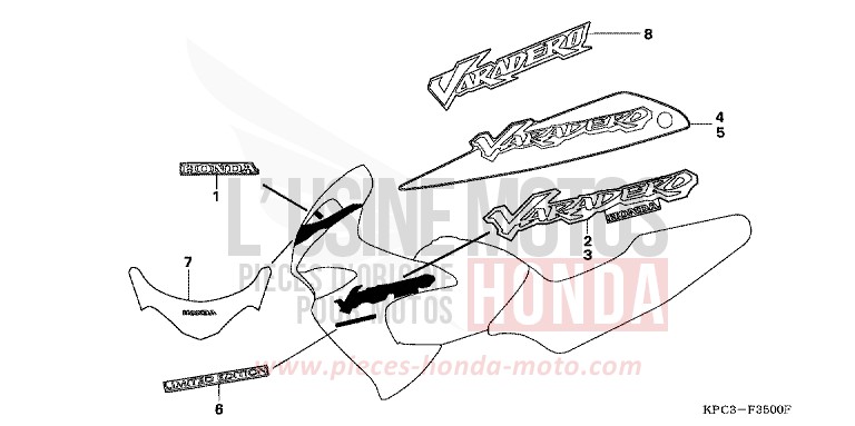 MARKE (XL125V1/2/3/4/5/6) von Varadero 125 TASMANIA GREEN ME (G142) von 2001